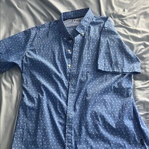 Izod Men's Casual Blue Button Down Shirt